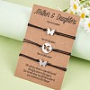 3Pcs 3 Style 430 Stainless Steel Butterfly Link Bracelets Set JB723A-4