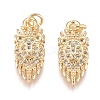 Brass Micro Pave Cubic Zirconia Pendants ZIRC-G168-36G-1