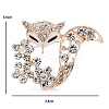 Fox Alloy Crystal Rhinestone Brooch PW-WG980DE-01-2