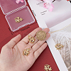 6Pcs Rack Plating Brass Micro Pave Cubic Zirconia Pendants KK-BBC0009-57-3