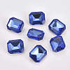 Pointed Back & Back Plated K9 Glass Cabochons RGLA-E017-03-2