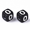 Opaque Acrylic Beads X-SACR-N002-01O-3