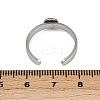 304 Stainless Steel Cuff Ring Components STAS-D372-04P-01-3