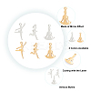 24Pcs 3 Style 201 Stainless Steel Laser Cut Pendants STAS-DC0001-66-4