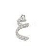 Rack Plating Brass Micro Pave Clear Cubic Zirconia Pendants KK-A224-03J-P-1