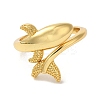 Rack Plating Brass Cuff Rings for Women RJEW-G325-04B-G-2