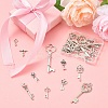 30Pcs 10 Styles Tibetan Style Alloy Pendants TIBEP-YW0002-07-5