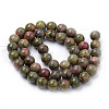 Natural Unakite Beads Strands G-S259-14-12mm-2