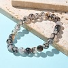 Natural Dragon Veins Agate Beaded Stretch Bracelets BJEW-Q692-02C-4