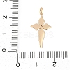 Brass Pave Clear Cubic Zirconia Pendants KK-Q096-07A-G-3