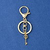 304 Stainless Steel Initial Letter Key Charm Keychains KEYC-YW00004-21-2