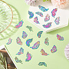 40Pcs 10 Styles 201 Stainless Steel Etched Metal Embellishments Pendants STAS-TA0003-04-6