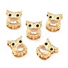 Real 18K Gold Plated Brass Micro Pave Cubic Zirconia Charms ZIRC-L100-086G-02-1