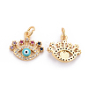 Brass Micro Pave Cubic Zirconia Charms LS-ZIRC-L070-47G-2