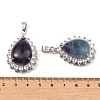 Natural & Synthetic Mixed Gemstone & Rhinestone Pendants G-K338-31P-4