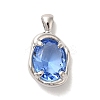 Platinum Brass Micro Pave Cubic Zirconia Pendants KK-U031-02P-05-1