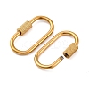 Ion Plating(IP) 304 Stainless Steel Screw Carabiner Lock Charms STAS-K192-01G-2