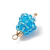 Glass Seed Beaded Teardrop Pendants PALLOY-MZ00636-4