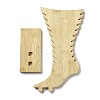 Foot Shaped Bamboo Anklet Storage Jewelry Rack ODIS-G018-01C-3