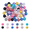 72Pcs 12 Colors Resin Rhinestone Beads RESI-DC0001-37-1
