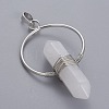 Natural Quartz Crystal Double Terminated Pointed Pendants G-G771-A07-2