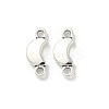 Tibetan Style Alloy Crescent Moon Connector Charms TIBE-S324-09AS-1