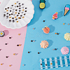 100Pcs 4 Colors Flower Mini Alloy Buttons BUTT-GF0003-83-4