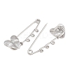 Radiant Heart 304 Stainless Steel Safety Pins Brooch Findings SA-CBA098D-15C-P03-2