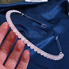 Natural Rose Quartz Hair Bands PW-WG54964-10-1