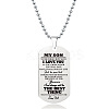 201 Stainless Steel To My Son Dog Tag Pendant Ball Chain Necklaces FS-WG527E6-17-1