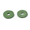 Flat Round Handmade Polymer Clay Beads CLAY-R067-12mm-43-7