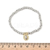 Brass Oval with Jesus Charms Bracelets BJEW-B148-03A-3