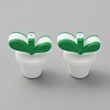 Leaf Pot Food Grade Eco-Friendly Silicone Beads LS-SIL-WH0014-18B-1