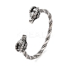 Viking 304 Stainless Steel Open Cuff Bangles for Men BJEW-U001-07G-G-1