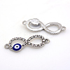 Alloy Rhinestone Evil Eye Links connectors LS-ALRI-S161-09P-2