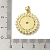 Rack Plating Brass Micro Pave Cubic Zirconia Pendants KK-P272-07G-3