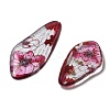 4Pcs Transparent Epoxy Resin Butterfly Wings Pendants RESI-C057-07B-2