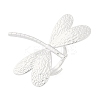 Anti-Tarnish 304 Stainless Steel Dragonfly Open Cuff Rings RJEW-M047-07P-2