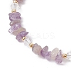 Natural Amethyst Chip Beaded Bracelets for Women X-BJEW-JB11742-03-3