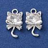 Brass with Cubic Zirconia Pendants KK-L270-08S-1