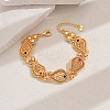 Alloy Cubic Zirconia Link Bracelets for Women FN6490-2-1