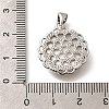 Brass Pave Natural White Shell Carved Angel Pendants KK-Z091-03P-3