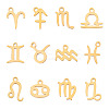 12Pcs 12 Constellations Manual Polishing 304 Stainless Steel Charms STAS-CA0001-83-1