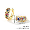 Circle Brass Micro Pave Cubic Zirconia Hoop Earrings for Women PS5646-1-1