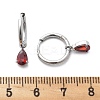 304 Stainless Steel Micro Pave Cubic Zirconia Hoop Earrings STAS-R004-05P-01-4