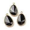 Natural Obsidian Faceted Pendants G-M431-14G-01-1