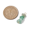 30Pcs 30 Styles 304 Mixed Gemstone Chip Beaded Connector Charms PALLOY-JF02873-01-3