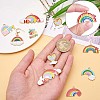 16Pcs Alloy Rainbow Enamel Pendant JX227A-3