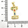 Brass Micro Pave Clear Cubic Zirconia Pendants KK-G521-01G-I-01-3
