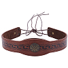 PU Leather & Alloy Headbands Hair Accessories for Women Girls OHAR-WH20009-02A-02-1